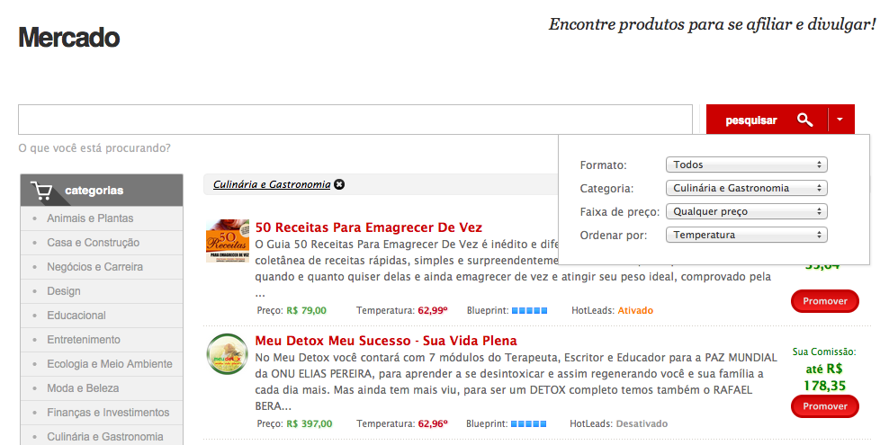 escolher produtos rentaveis hotmart