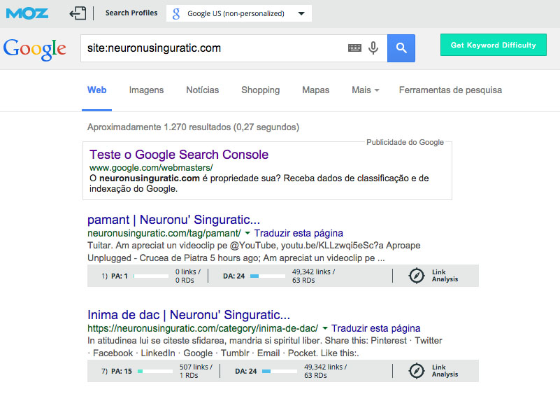 site indexado google