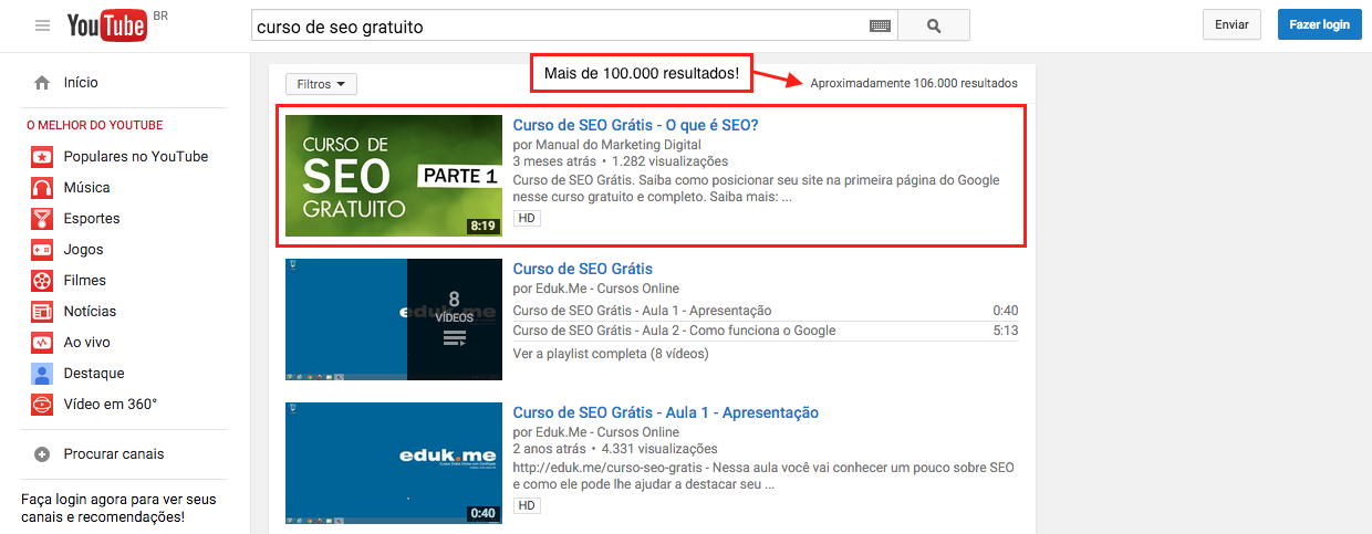 seo youtube