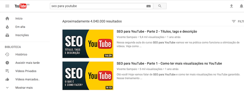 seo para youtube